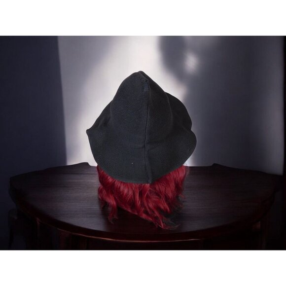 Black Knit Witch Hat - Soft Point Brim - New - Witchcore Cottagecore Pagan - Picture 7 of 9